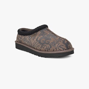 Ugg Tasman Street Graffiti Tofflor Herr Svarta/Bruna (920463VSQ)